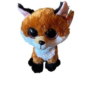 Ty‎ Beanie Boos Slick The Fox Plush Stuffed Animal Sparkly Eyes NWT